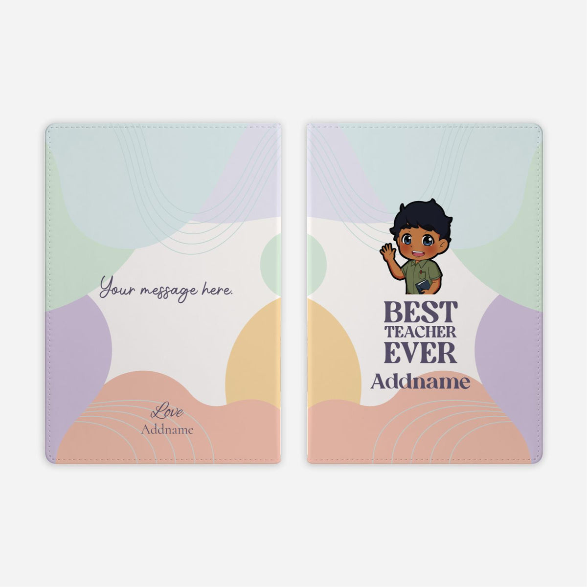 Teacher's Day - Indian Male Teacher Full Print Notebook