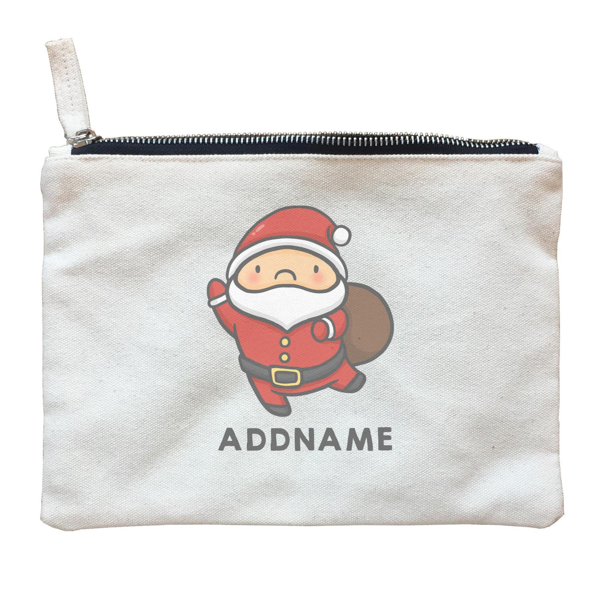 Xmas Cute Santa Claus Addname Accessories Zipper Pouch