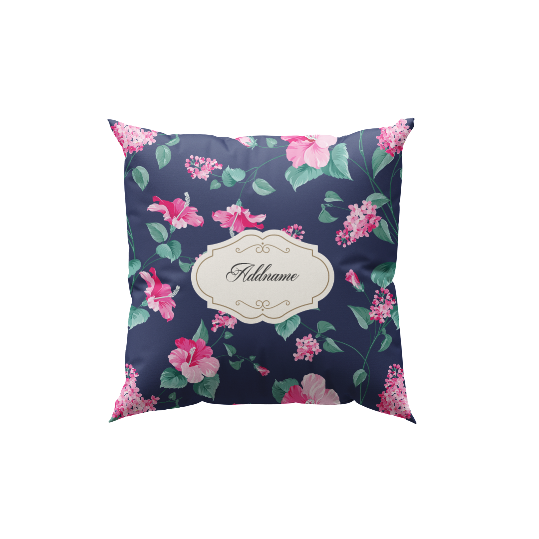 Tranquil Hibiscus Full Print Cushion Cover with Inner Cushion