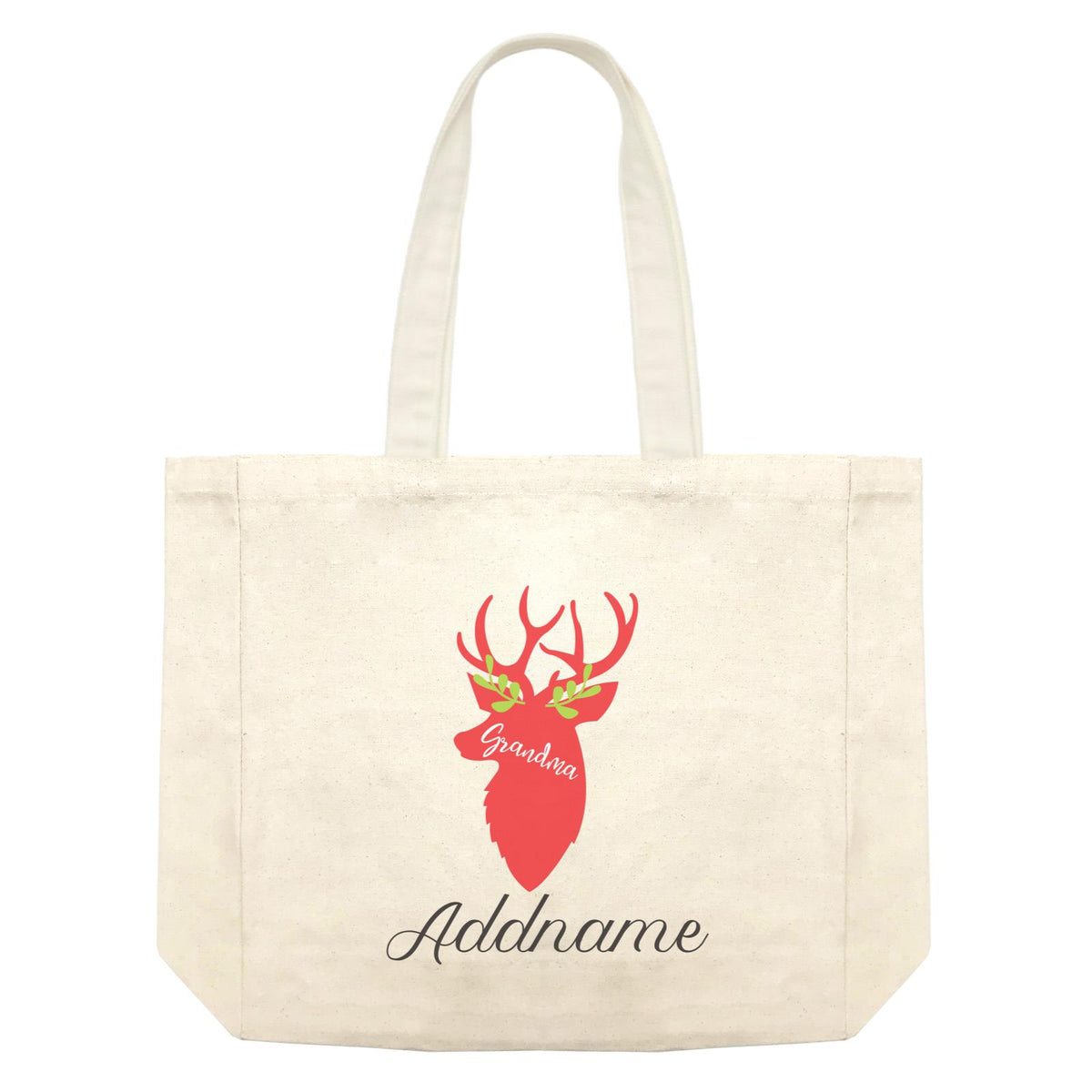 Christmas Series Grandma Silhouette Reindeer Shopping Bag