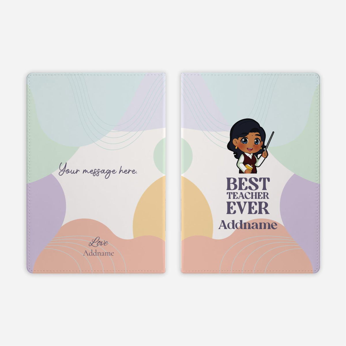 Teacher's Day - Indian Male Teacher Full Print Notebook