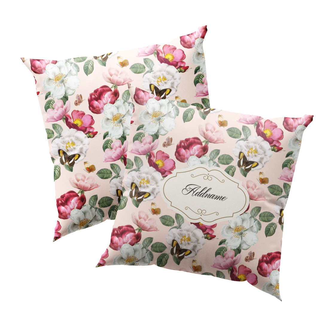 Poetic Botanic Full Print Cushion Cover with Inner Cushion