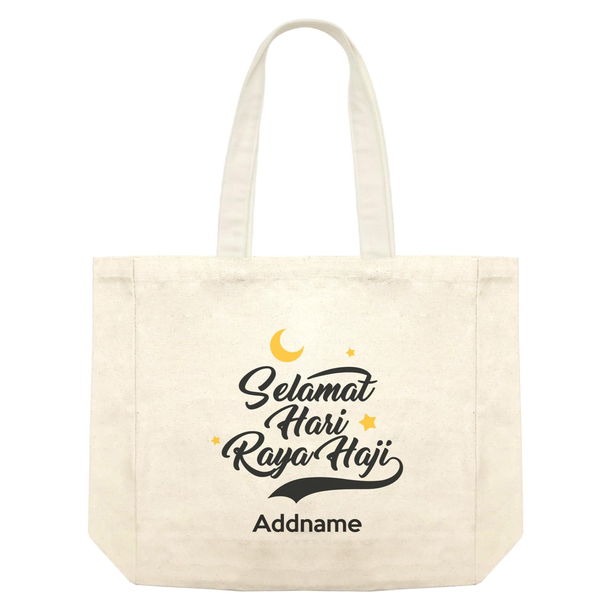 Raya Typography Selamat Hari Raya Haji Addname Shopping Bag