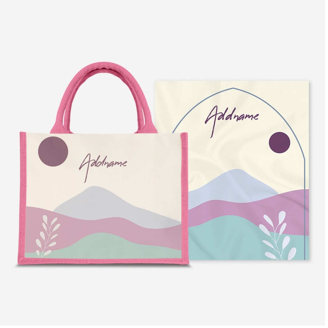 Kaira Series Prayer Mat with Half Lining Small Jute Bag-Adlina