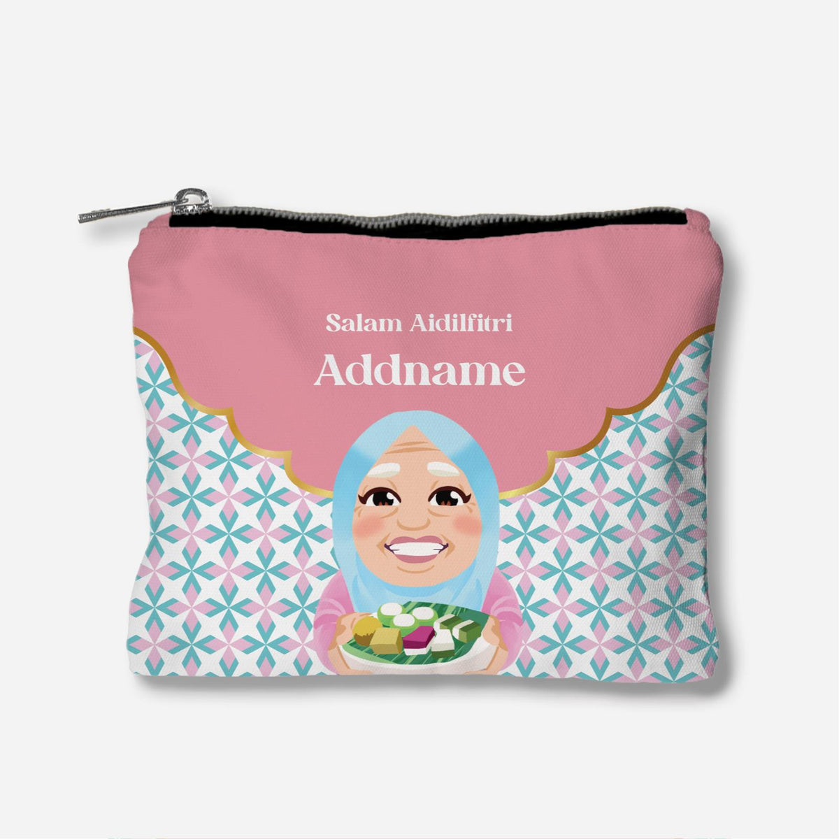 Seindah Lebaran Full Print Zipper Pouch - Opah
