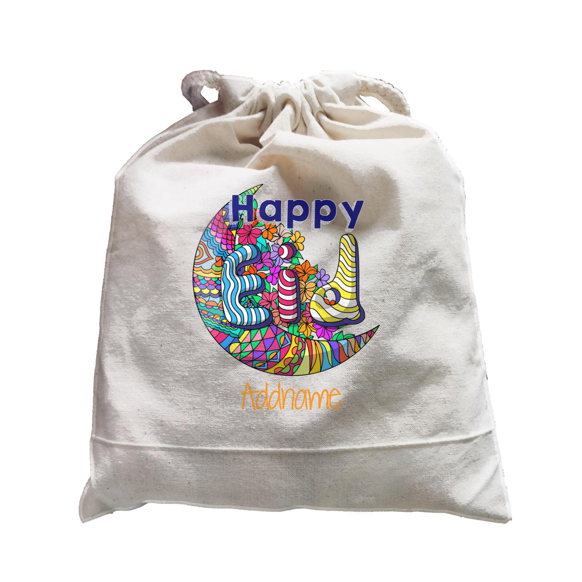 Raya Moon Doodle Moon Happy EID Addname Satchel