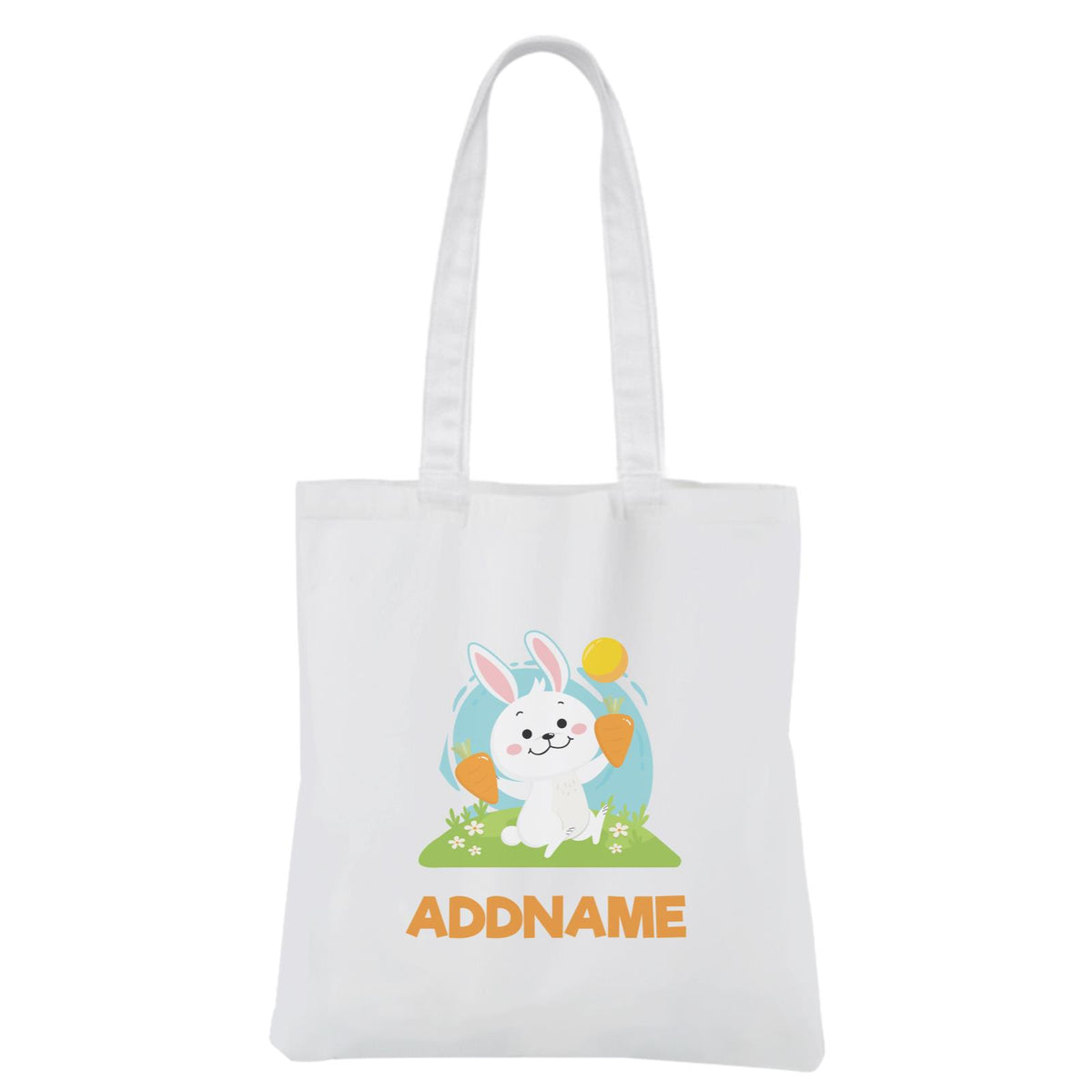 Greenery Rabbit Accessories White Canvas Bag