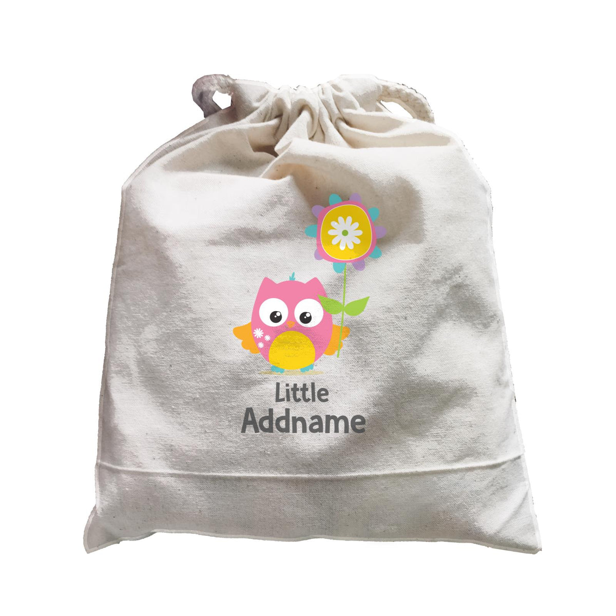 Cute Owls Pink with Flower Little Addname Satchel