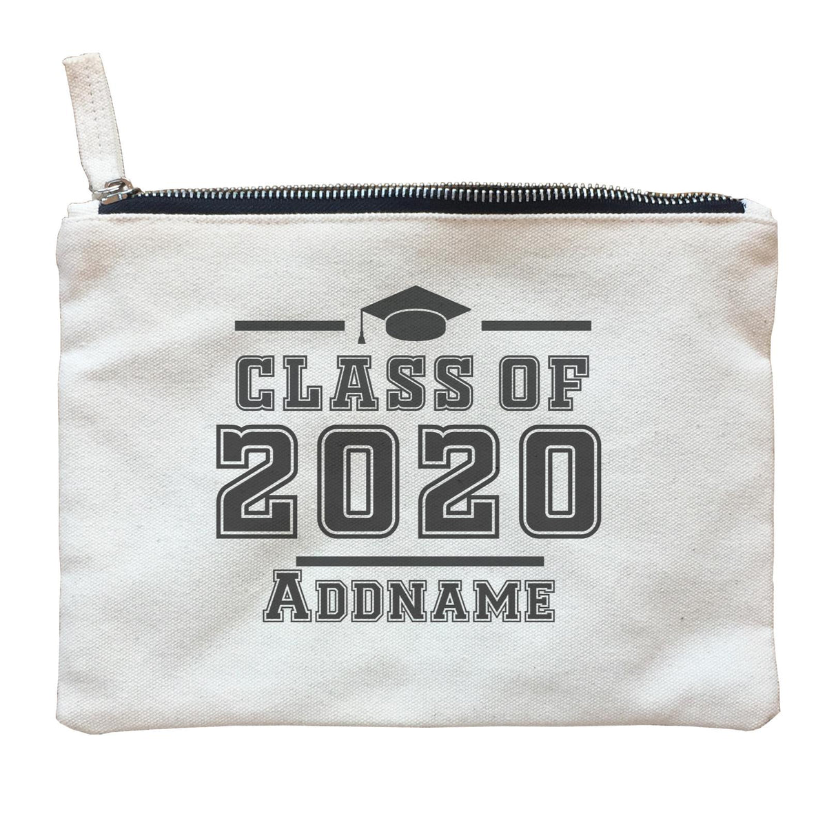 Graduation Series Simple Cap Class of Year Zipper Pouch