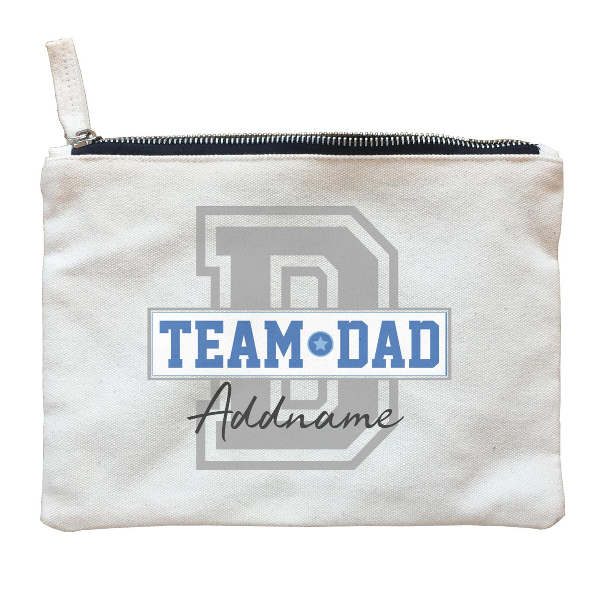 Team Dad Addname Zipper Pouch