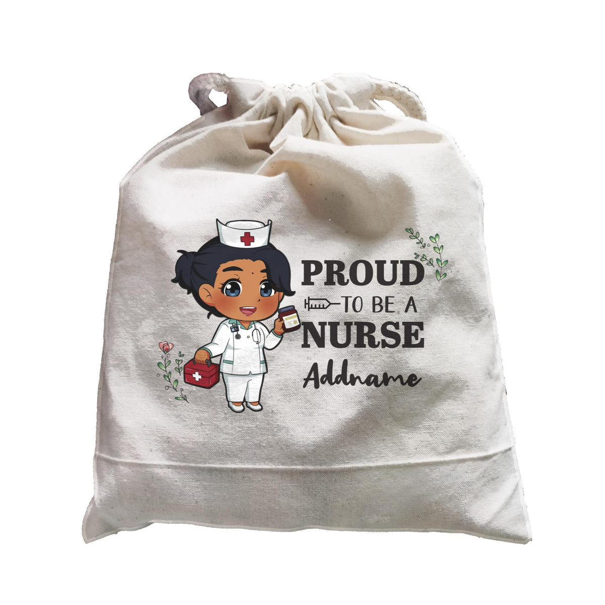 Proud To Be A Nurse Chibi Female Indian Satchel