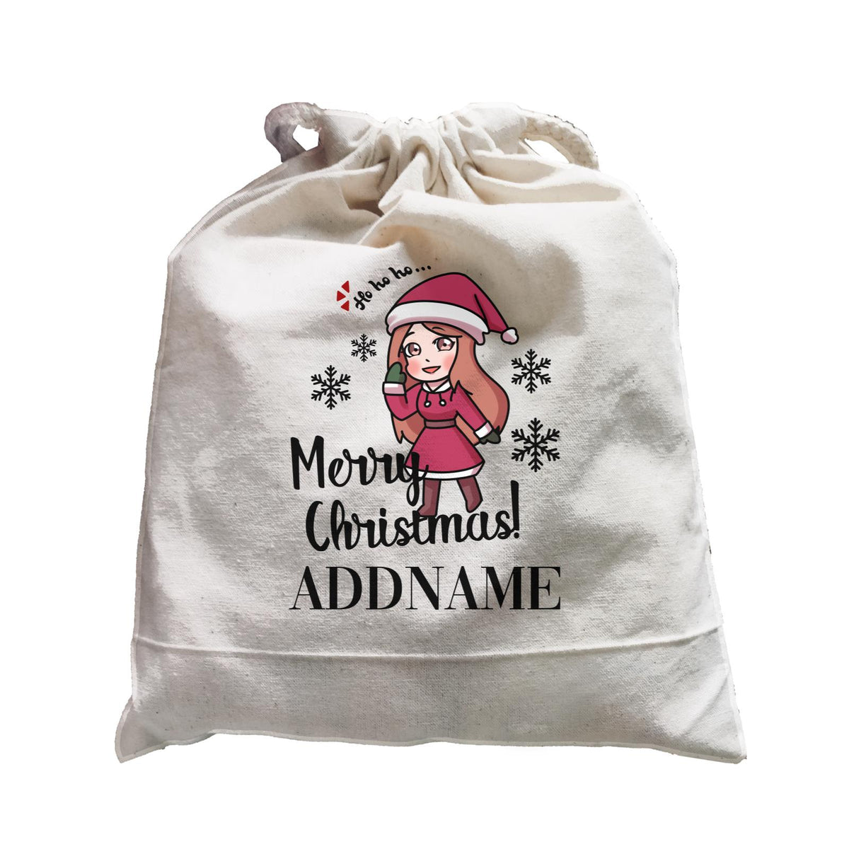 Xmas Christmas Chibi Family Santa Momma Wishes Merry Christmas Satchel