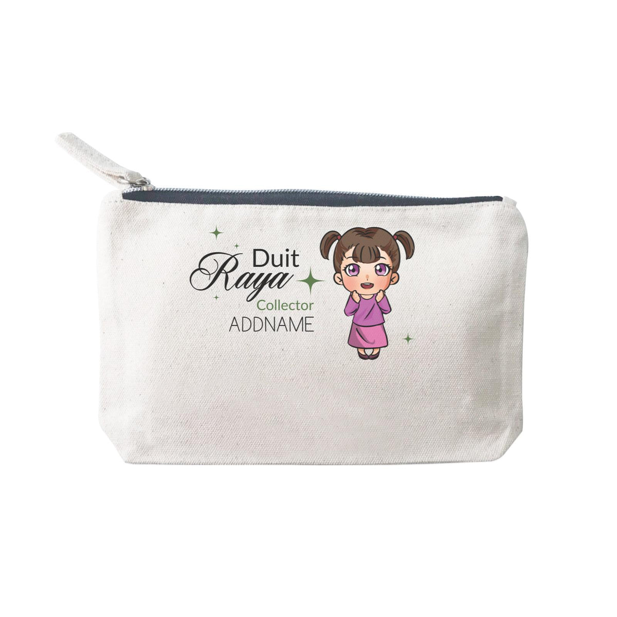 Raya Chibi Little Girl Duit Raya Collector Addname Mini Accessories Stationery Pouch 2