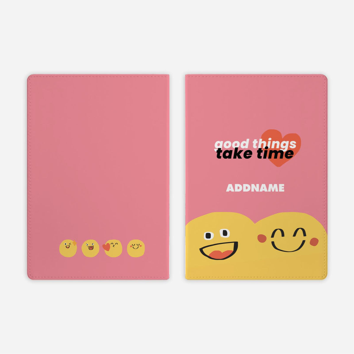 Be Confident Series Full Print Cover Notebook - Stay Positive - Good Things Take Time