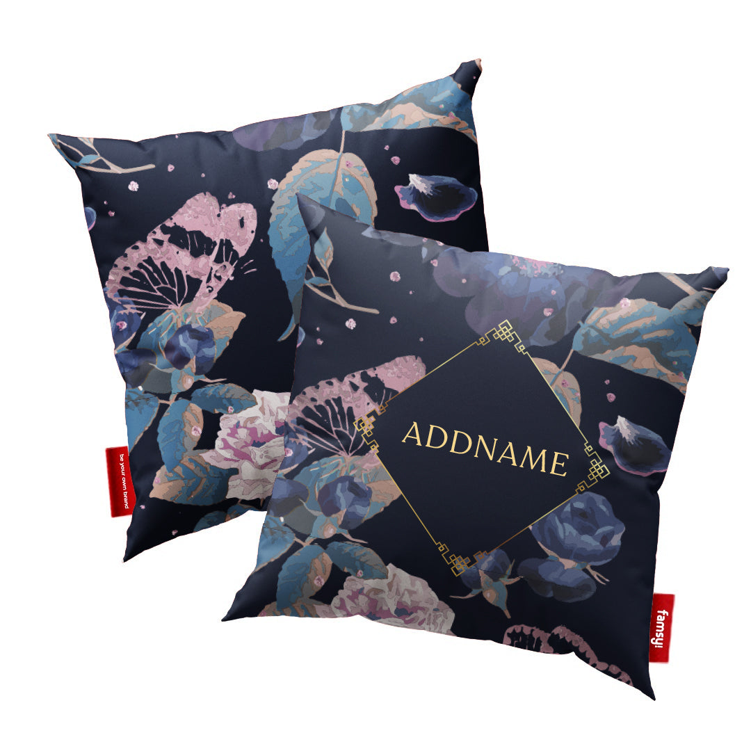 Royal Floral Series - Serene Moonlight Full Print Pillow With English Personalization
