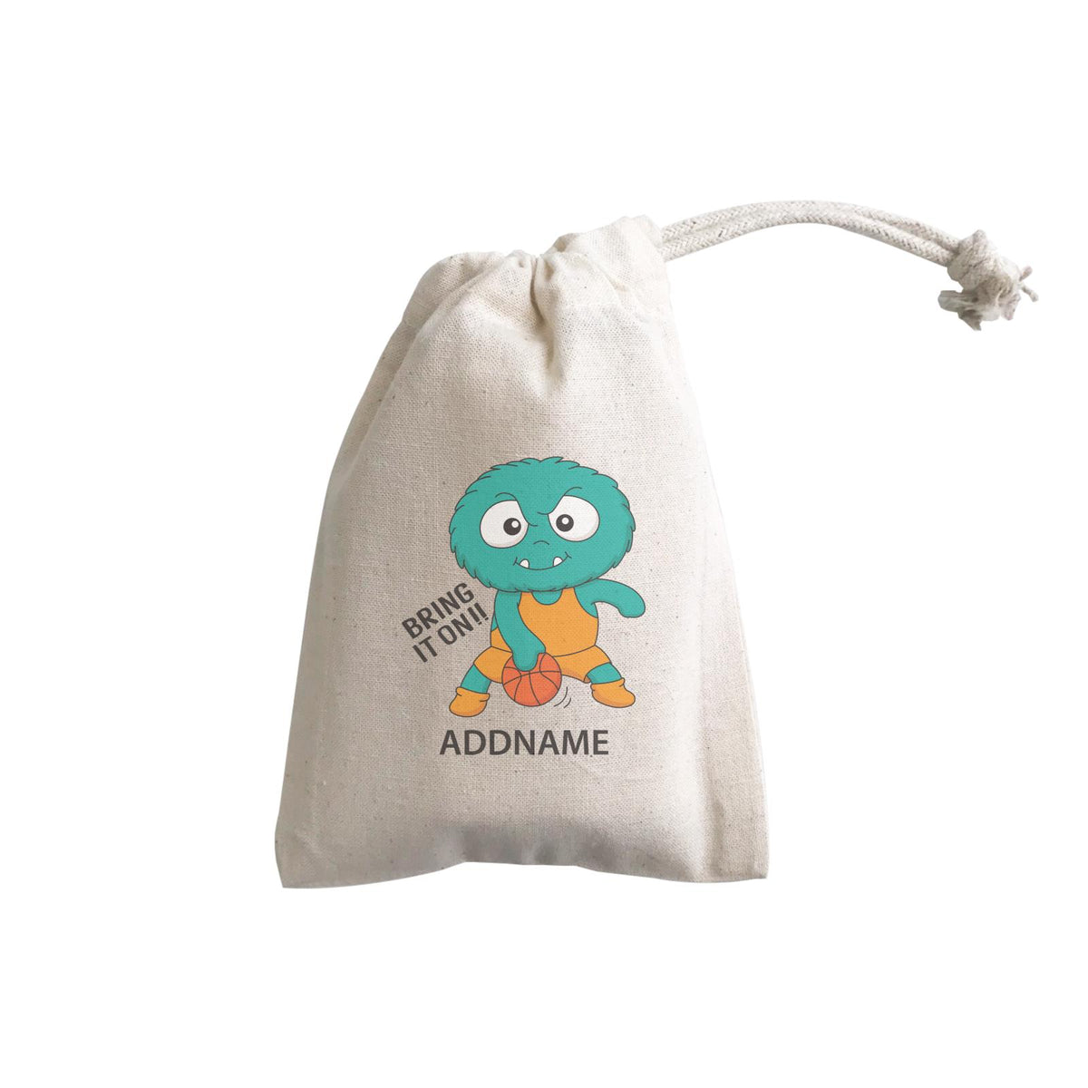 Cool Cute Monster Bring It On Basketball Monster Addname GP Gift Pouch
