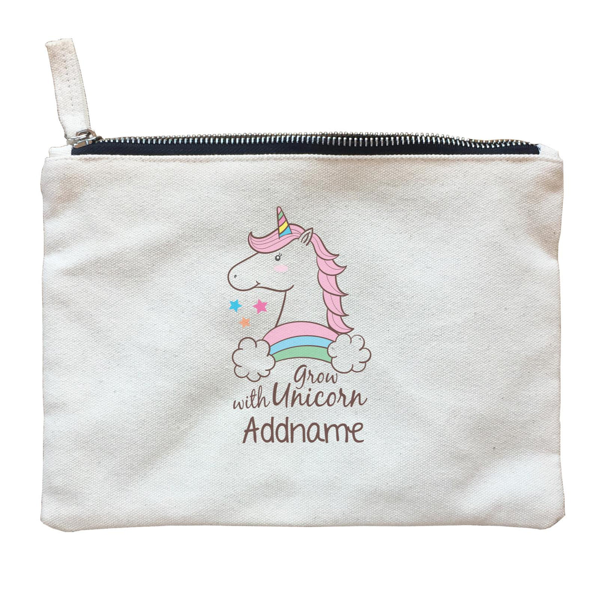 Cool Cute Unicorn Grow With Unicorn Addname Zipper Pouch