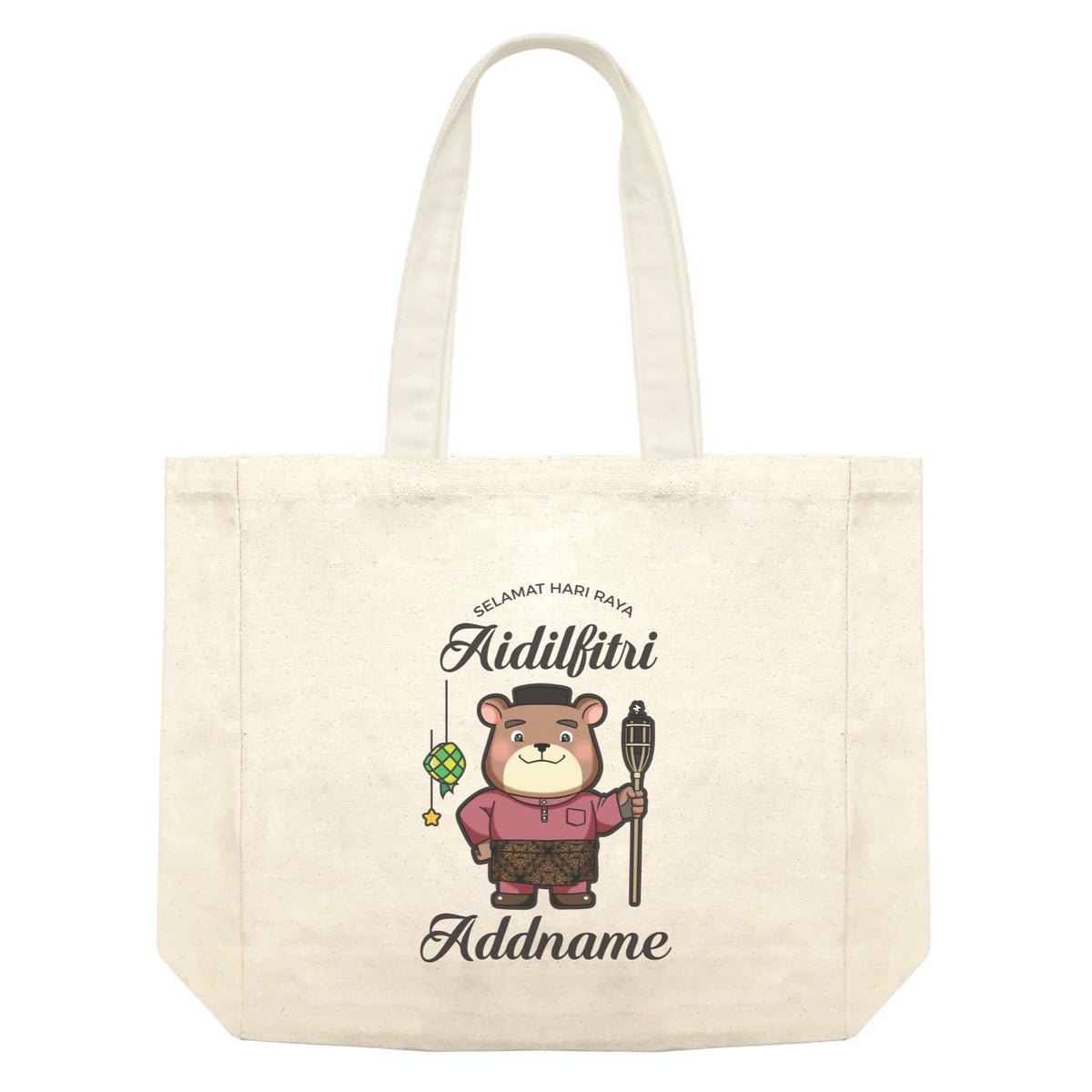 Raya Cute Animals Papa Bear Wishes Selamat Hari Raya Aidilfitri Shopping Bag