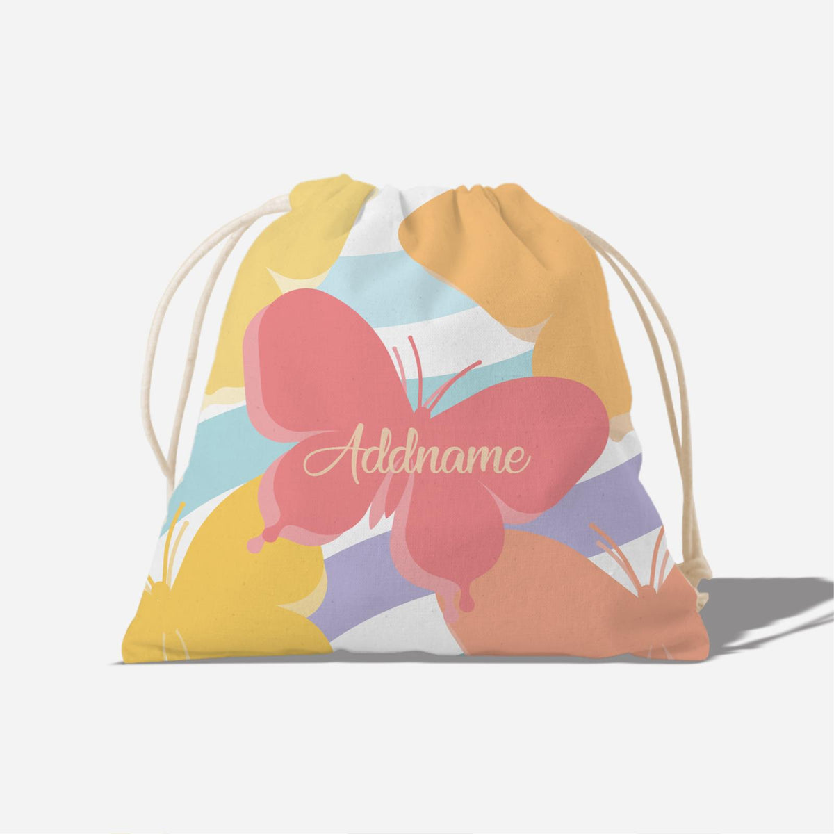 Butterfly Series Full Print Satchel - Yellow