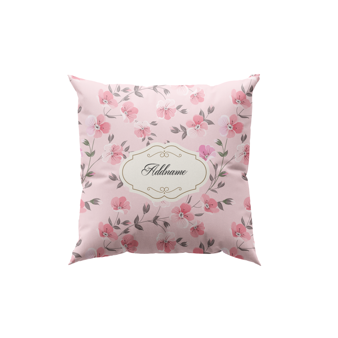 Serene Sakura Full Print Cushion Cover with Inner Cushion