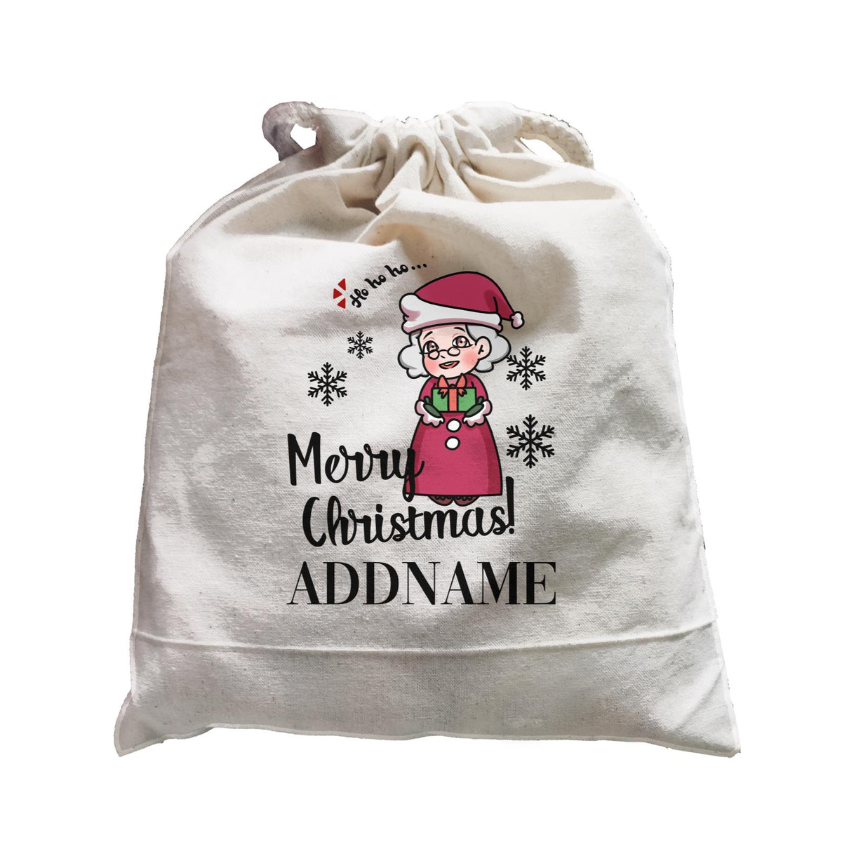 Xmas Christmas Chibi Family Santa Grandma Wishes Merry Christmas Satchel