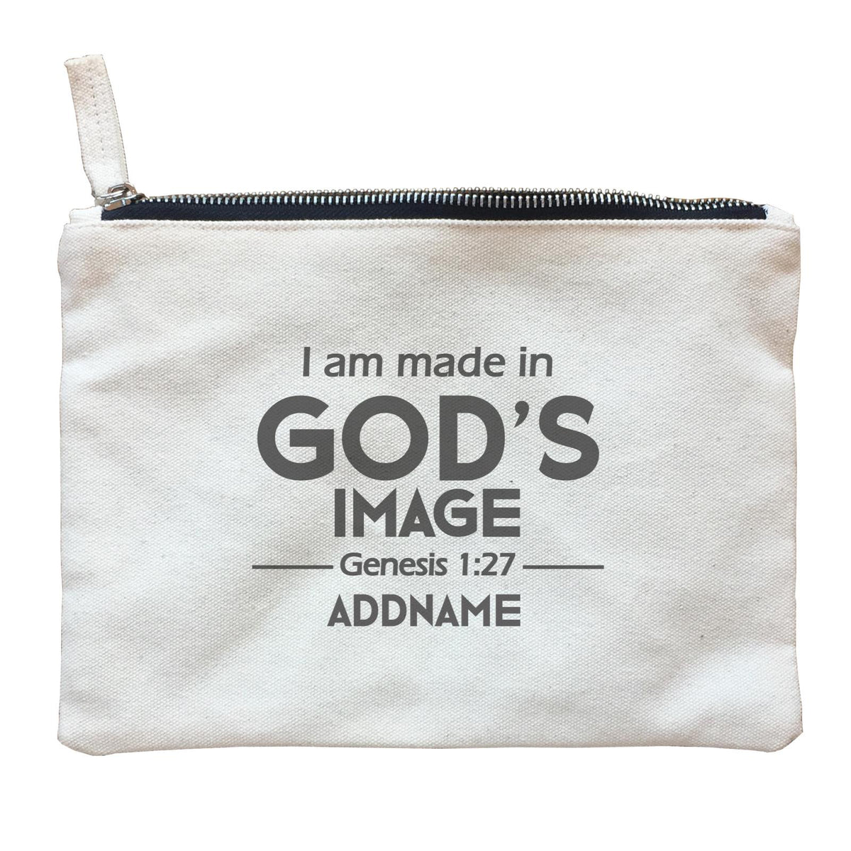 Christian Baby I Am Made in God's Image Genesis 127 Addname Accessories Zipper Pouch