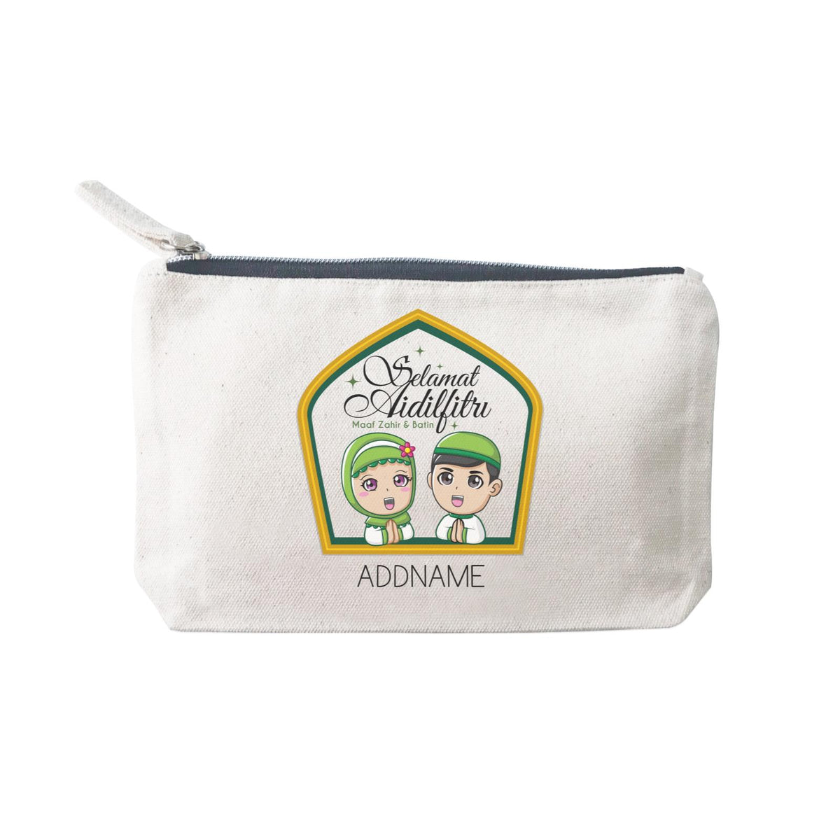 Raya Series Woman & Man Salam Aidilfitri Maaf Zahir & Batin Mini Accessories Stationery Pouch 2