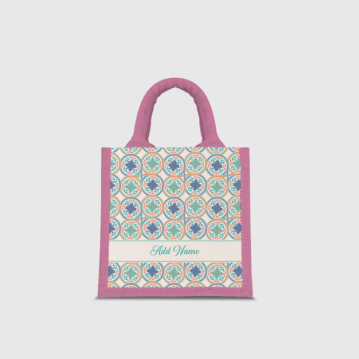 Moroccan Series Half Lining Lunch Bag - Chahid Light Pink