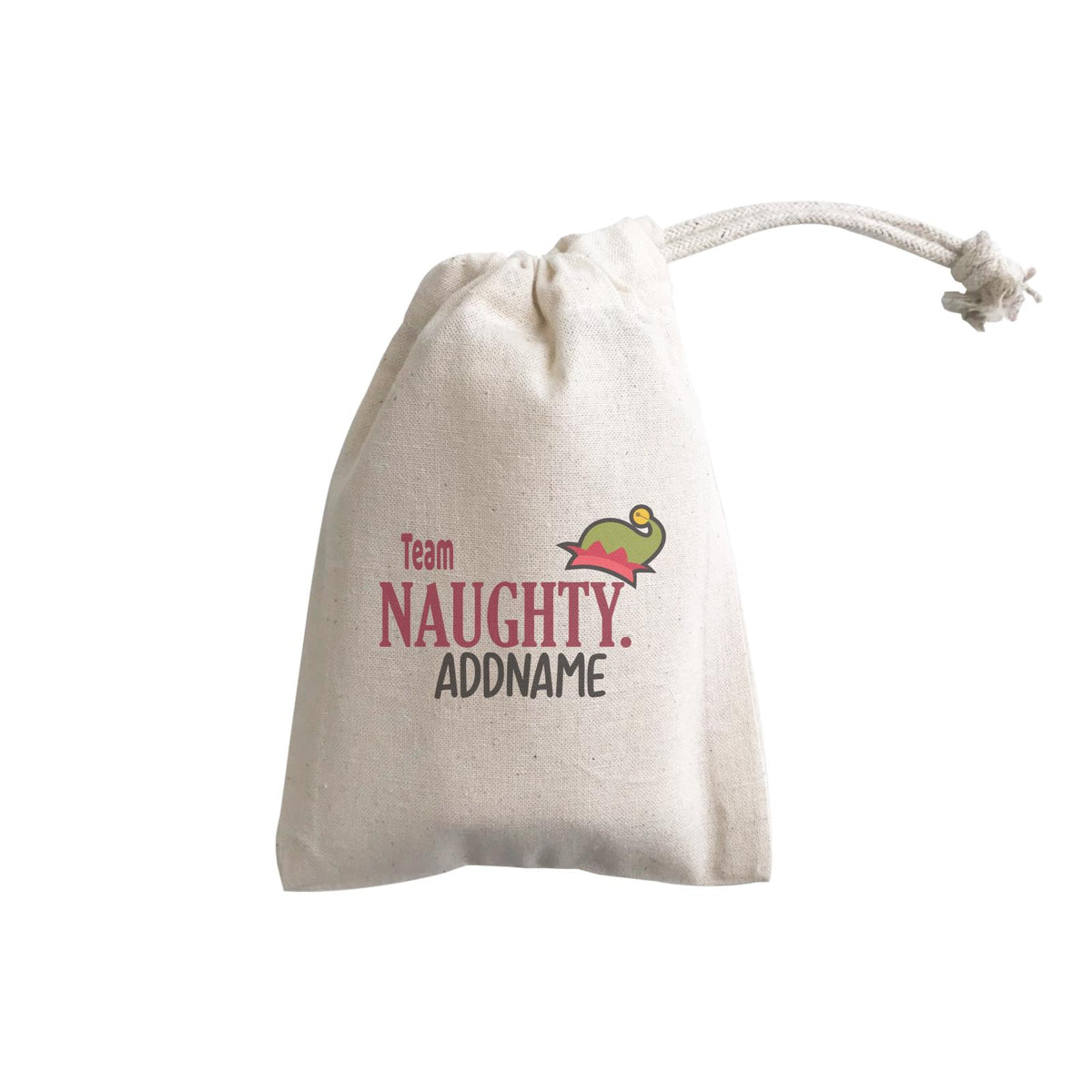 Xmas Team Naughty with Elf Hat GP Gift Pouch