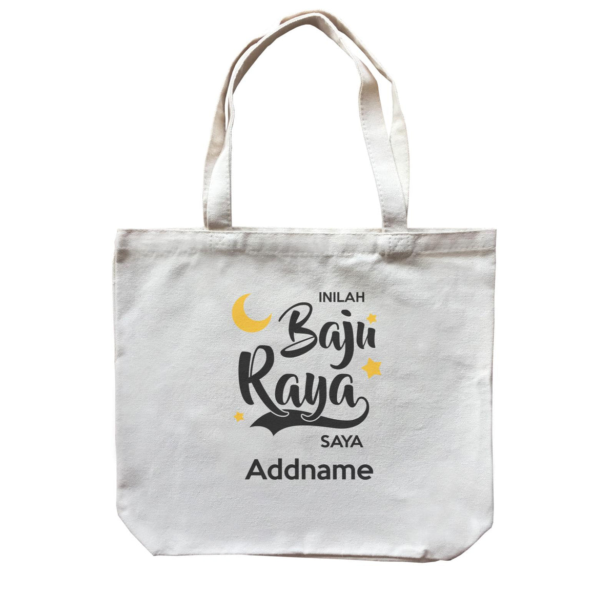 Raya Typography Inilah baju Raya Saya Addname Accessories Canvas Bag