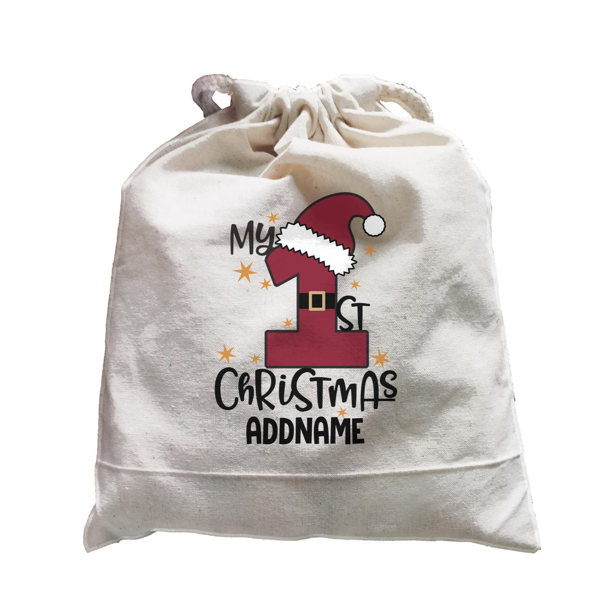 Xmas My 1st Christmas with Santa Hat & Belt Satchel