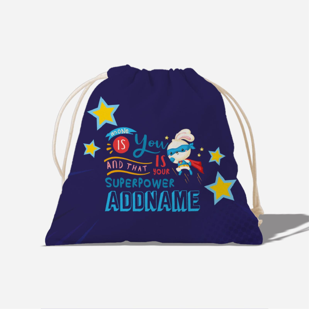 Children's Gift Series Full Print Satchel - No One Is You And That Is Your Superpower Blue