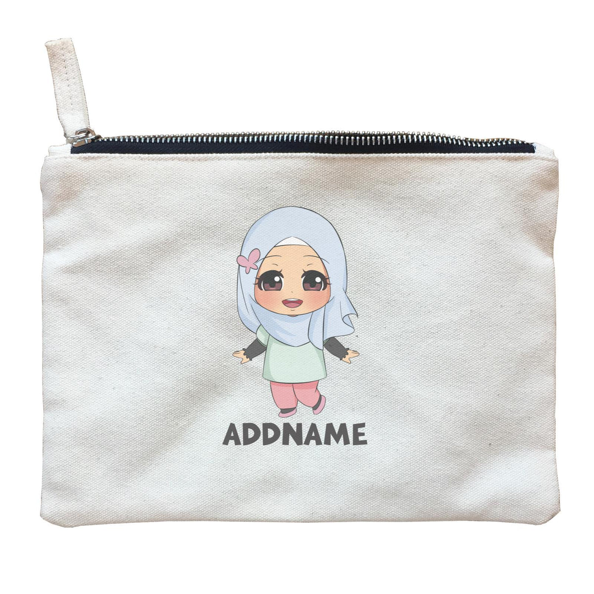 Children's Day Gift Series Little Malay Girl Addname Zipper Pouch