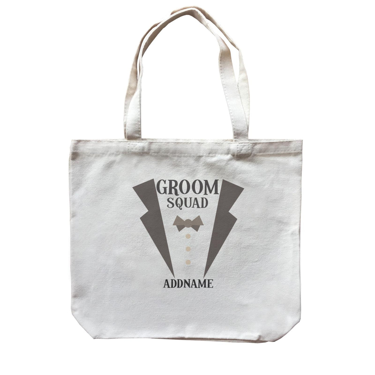 Wedding Couple Western Groom Squad Addname Canvas Bag