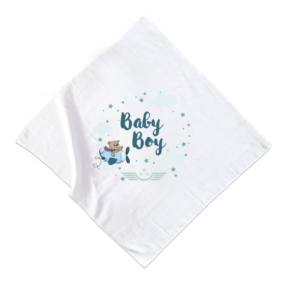 Non-Personalised Cute Bear Pilot Muslin
