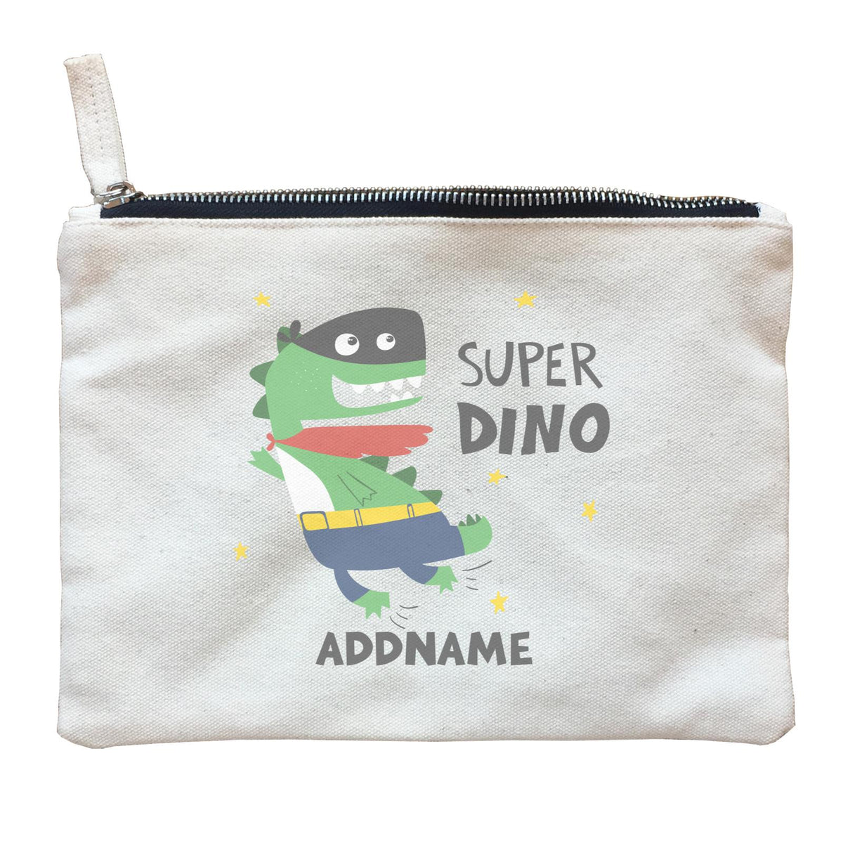 Super Dinosaur with Mask and Cape Addname Bag Zipper Pouch