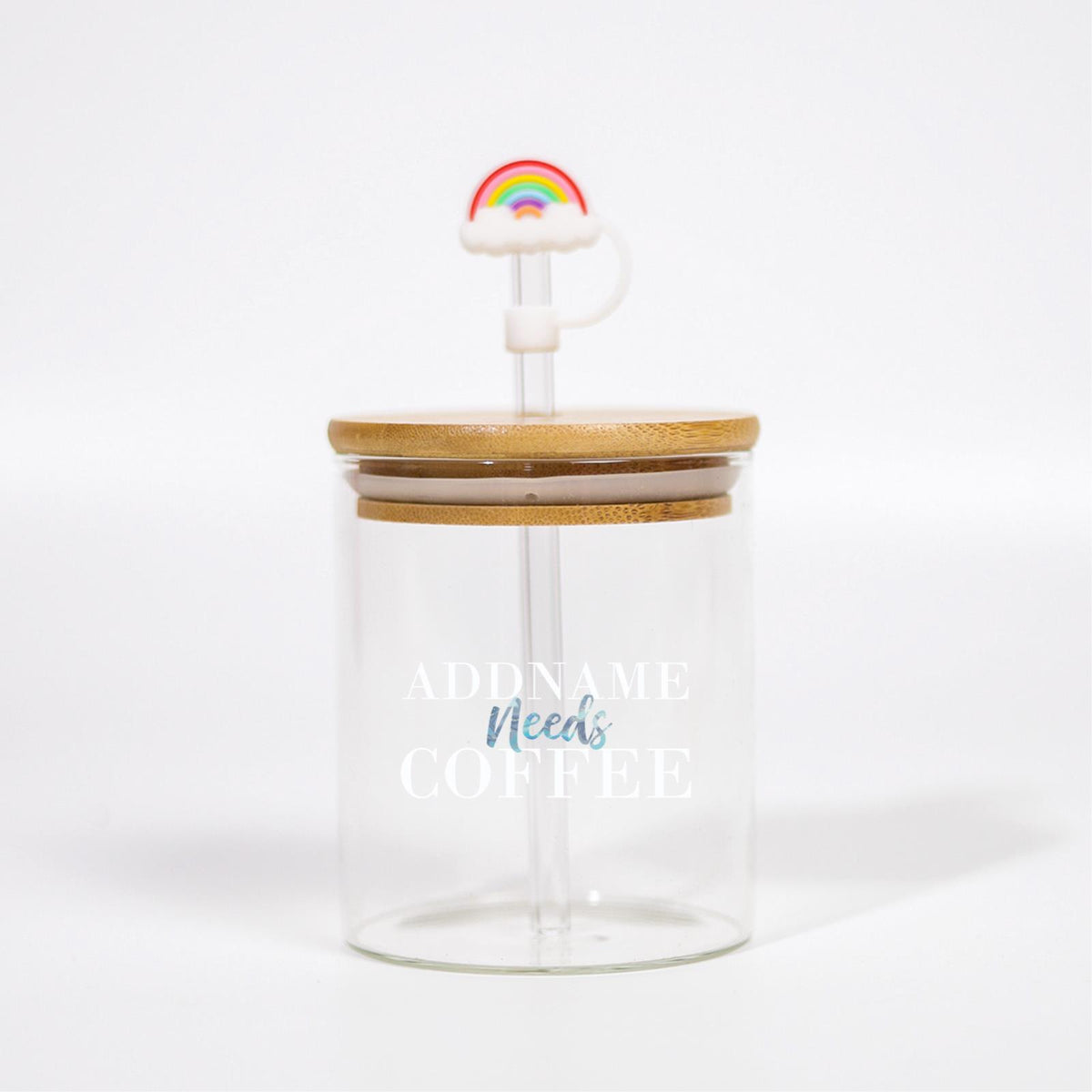 Marble Addname Need Coffee Canicup - Aquamarine With White Text