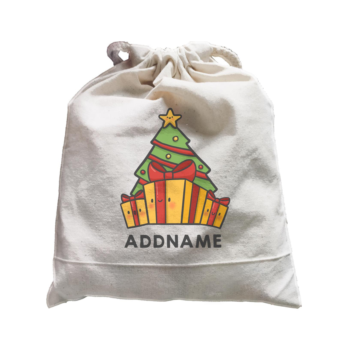 Xmas Cute Xmas Tree Gift Addname Satchel