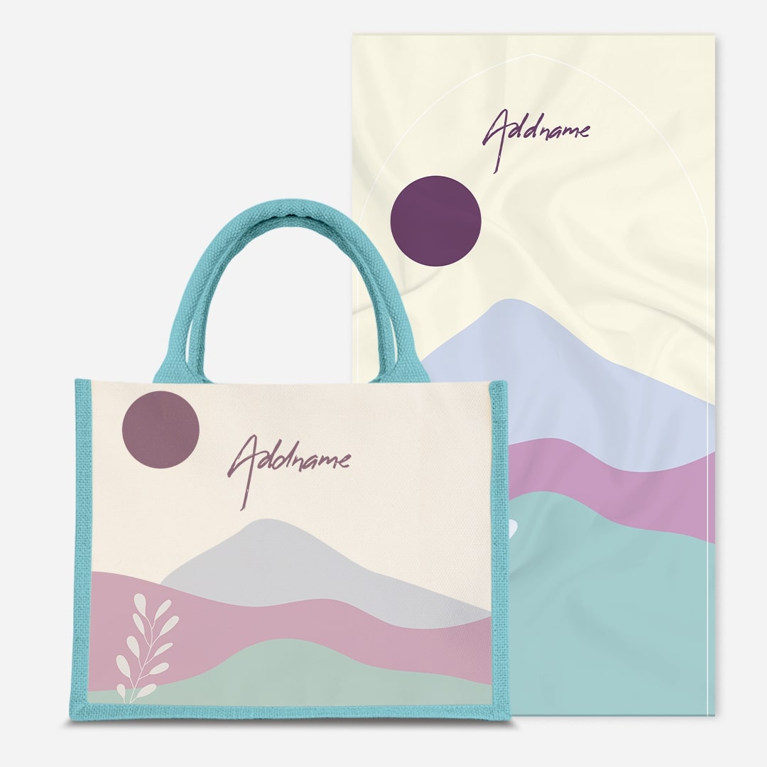 Kaira Series Prayer Mat with Half Lining Small Jute Bag-Adlina