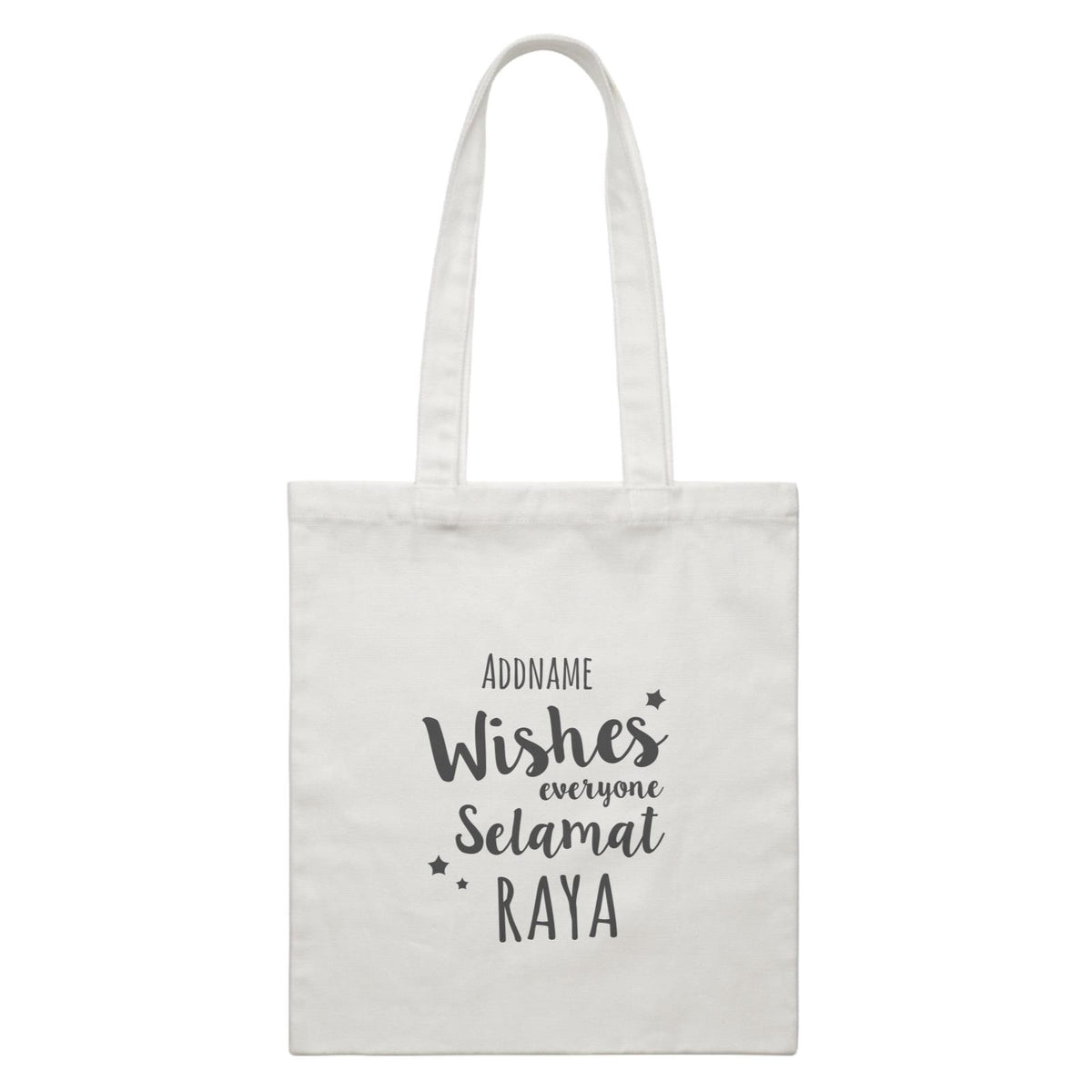 Wishes Everyone Selamat Raya White Canvas Bag