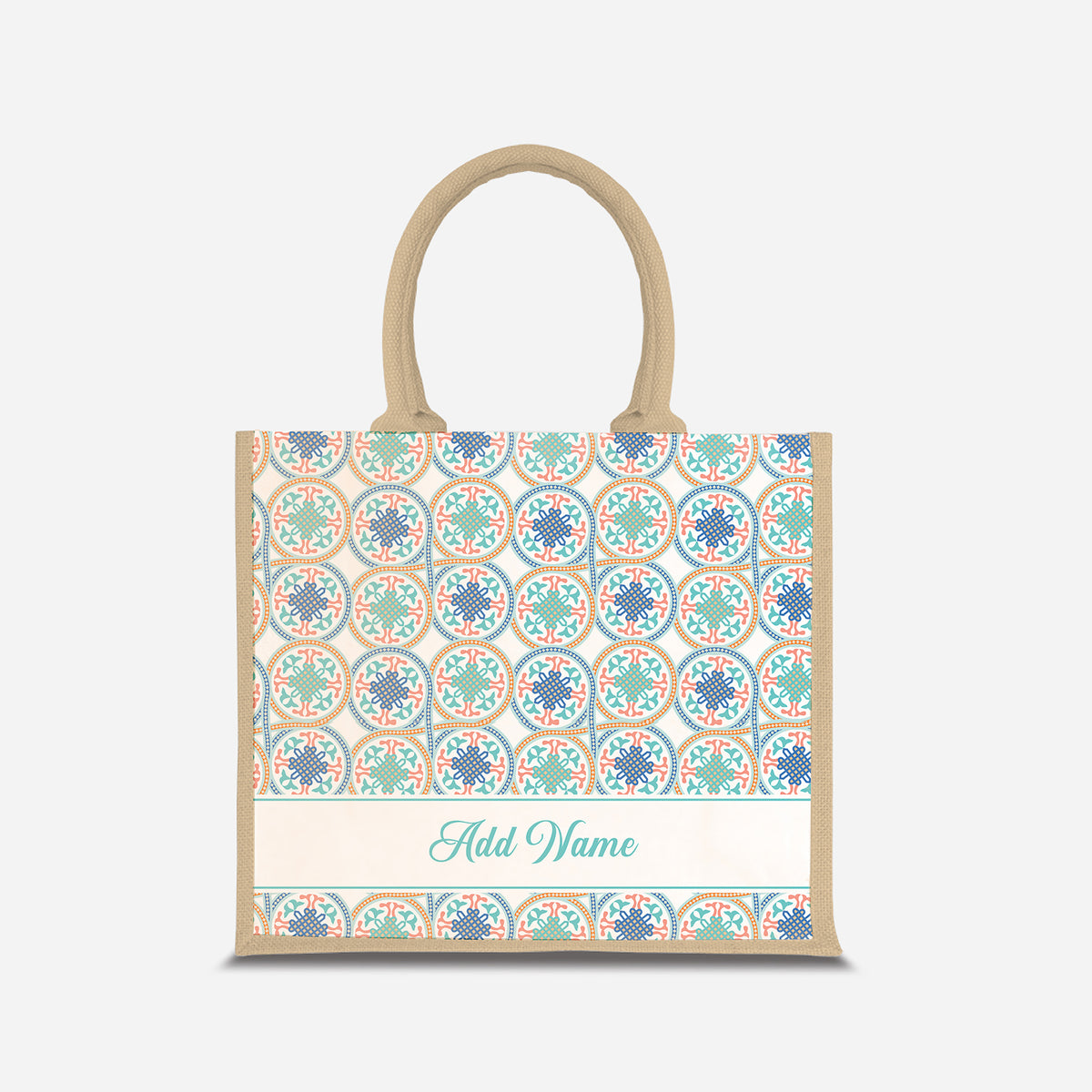 Moroccan Series Half Lining Jute Bag - Chahid Natural