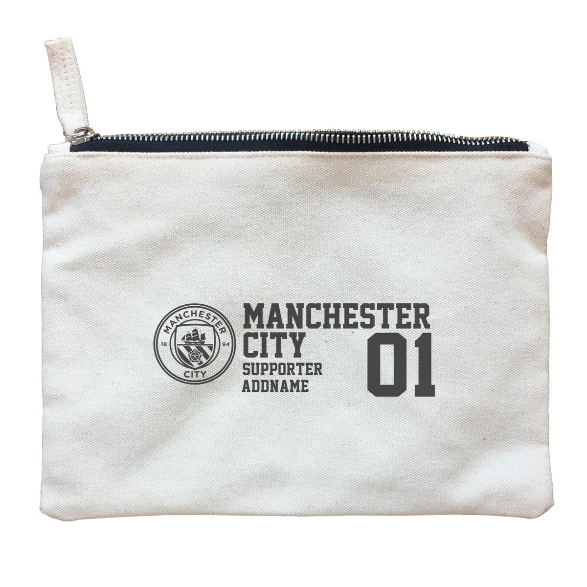 Manchester City Football Supporter Accessories Addname Zipper Pouch