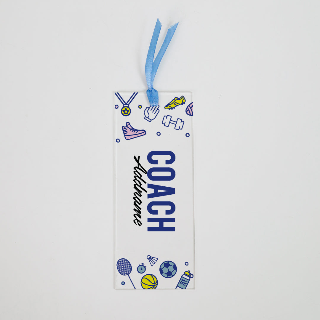 Teacher Title Acrylic Bookmark - Coach