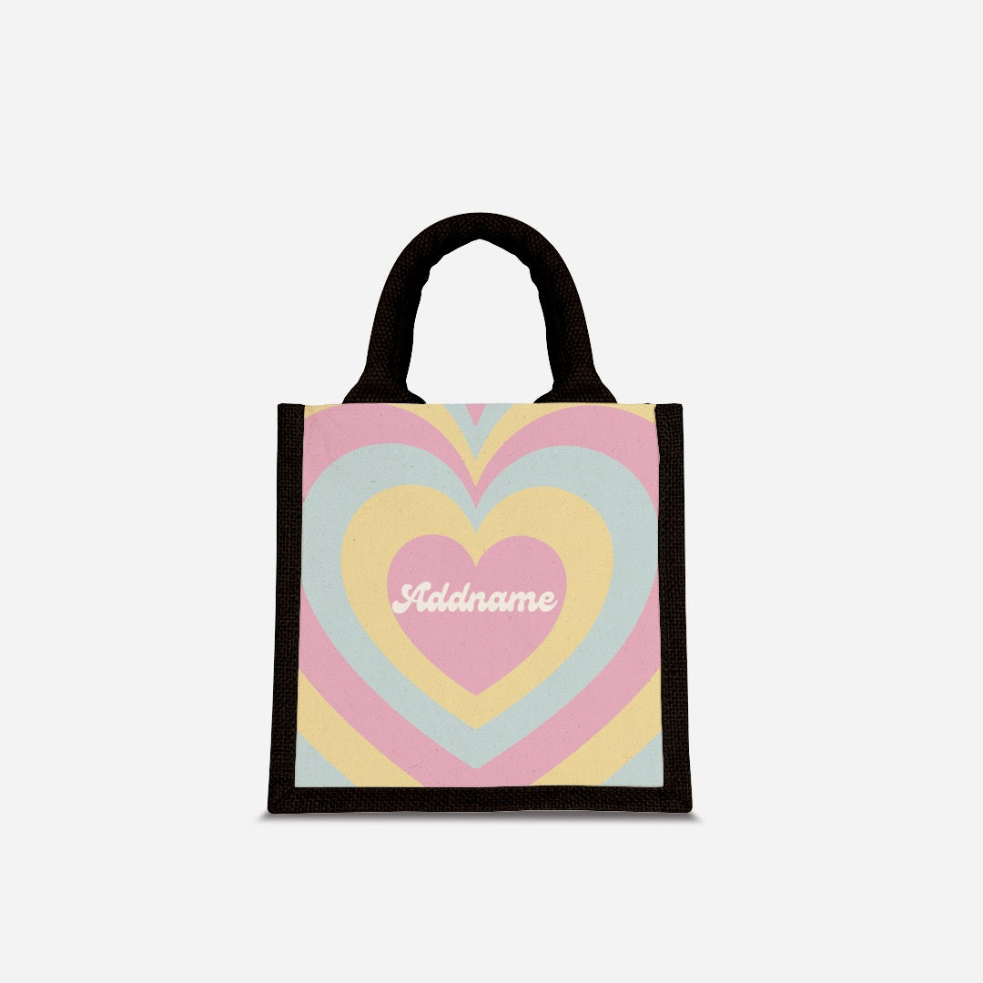 Affection Series Half Lining Lunch Bag - Blossom Black