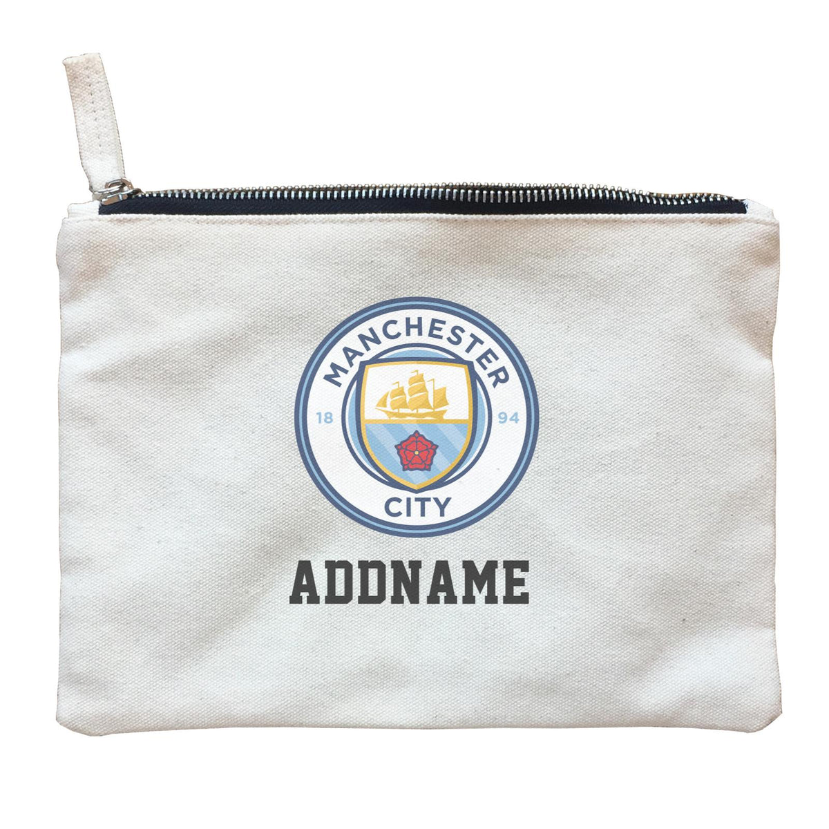 Manchester City Football Logo Addname Zipper Pouch