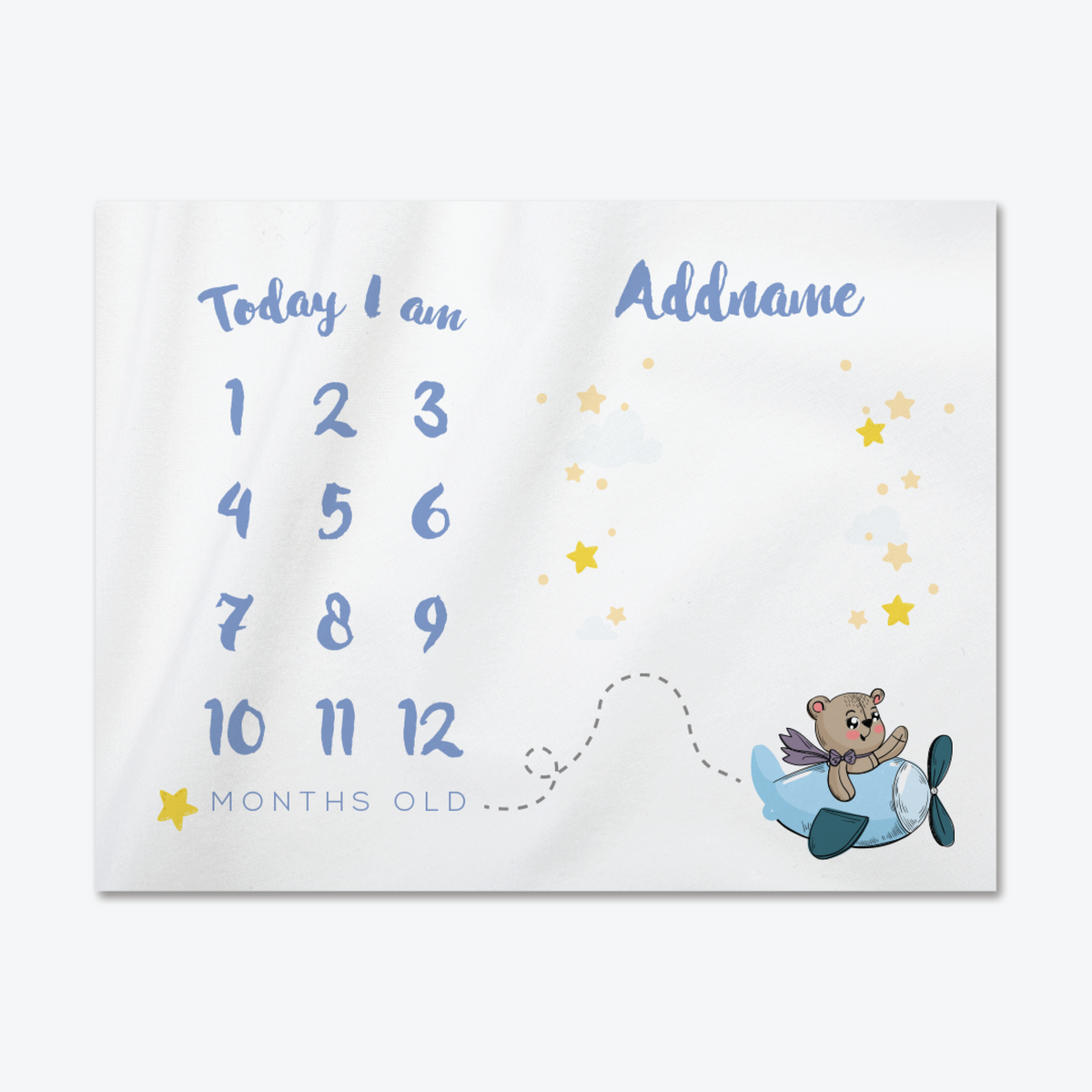 Cute Bear Pilot Boy Baby Mat