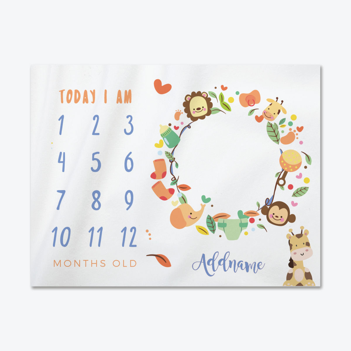 Safari Animal Boy Baby Mat