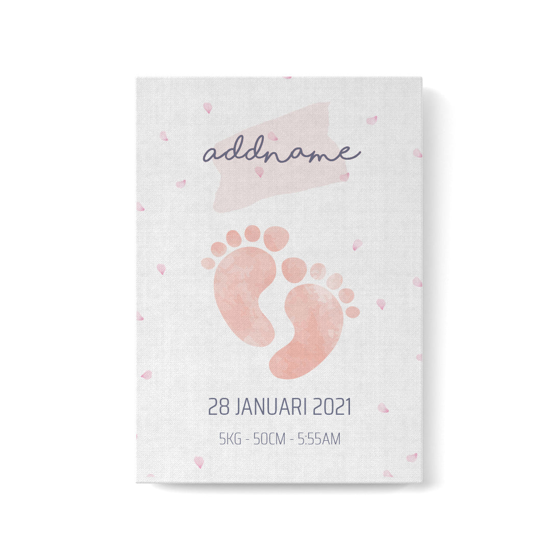 Footprint Girl Baby Frame