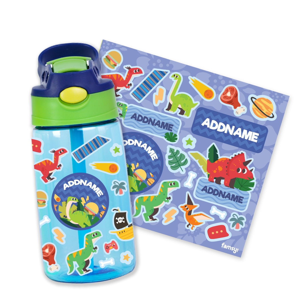 Dino Jungle Blue Kiddies Bottle