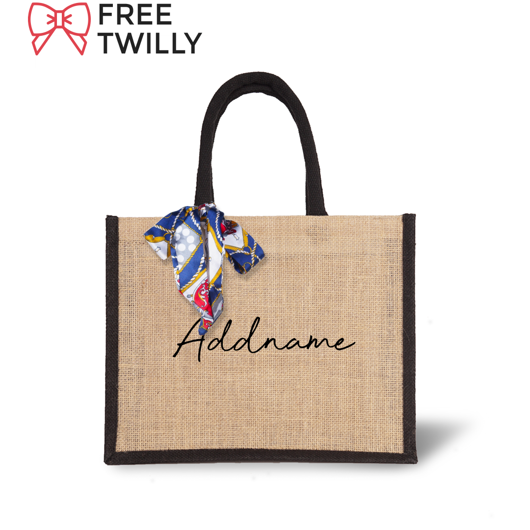 Color Lining Small Jute Bag